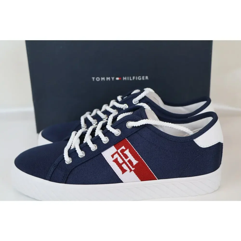 NEW Tommy Hilfiger Hartliy Sneakers Women's Navy Blue Low Top Lace Up Size 9.5M